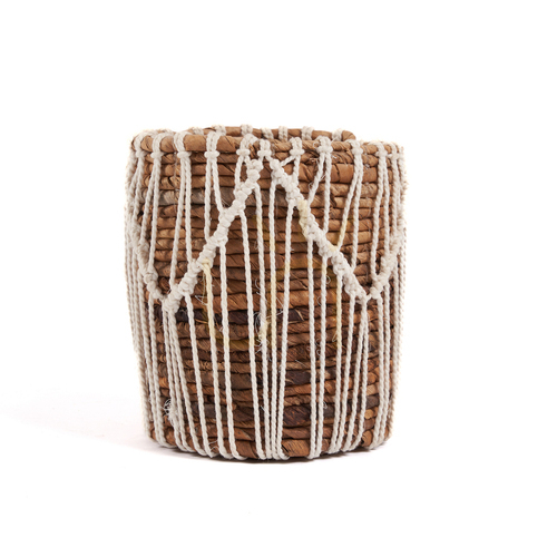 Verifica Coș răchită BAZAR BIZAR Baskets alb natural, frunză de banană și bumbac S
