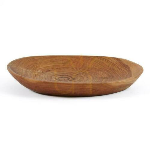 Verifica Platou decorativ BAZAR BIZAR din lemn de tec natural, 25,5 cm, Teak Root Collection