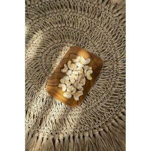 Farfurie laterală dreptunghiulară din rădăcină de tec BAZAR BIZAR, bej, Teak Root Collection small 2
