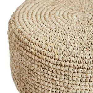 Scaun de bar BAZAR BIZAR Raffia din lemn de tec și rafie, natur, 75 cm small 1