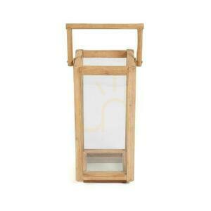 Lanternă BAZAR BIZAR Nusa Penida L lemn de tec recuperat bej Outdoor Collection small 1