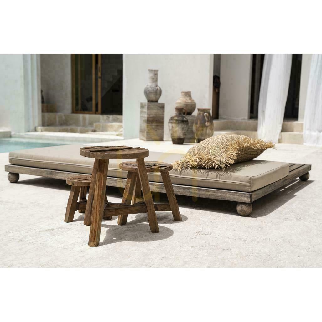 Verifica Taburet BAZAR BIZAR Yatai L lemn de tec recuperat natural Rustic Collection Taburet BAZAR BIZAR Yatai L lemn de tec recuperat natural Rustic Collection