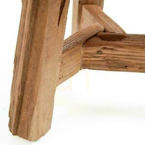 Taburet BAZAR BIZAR Yatai Natural S lemn de tec recuperat Rustic Collection small 3