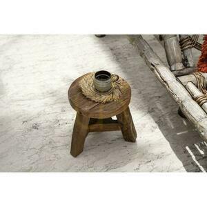 Taburet BAZAR BIZAR Yatai Natural S lemn de tec recuperat Rustic Collection small 4