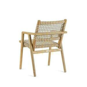 Scaun de dining BAZAR BIZAR din lemn de tec recuperat, bej natural small 2