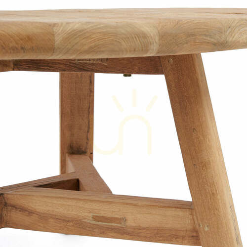 Verifica Măsuță de cafea rotundă Bazar Bizar Fusuma L din lemn de tec, natur, 80 cm