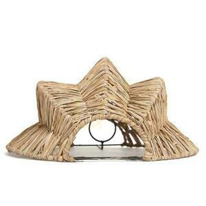 Aplică de perete BAZAR BIZAR Avanti Natural Rafia M Wall Lamps small 5
