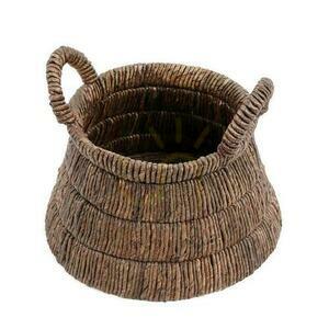 Coș de depozitare BAZAR BIZAR din frunză de banană naturală, 42x31,5 cm small 2