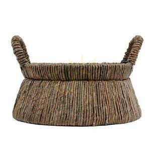 Coș de răchită BAZAR BIZAR Baskets frunză de banană natural 42 cm bej small 0