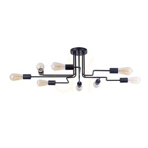 Plafonieră neagră Maytoni Gilbert T532CL-08B, 8×E27 small 3