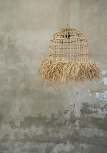 Abajur suspendat BAZAR BIZAR Casita S din iarbă mendong, natur 40 × 65 cm small 6