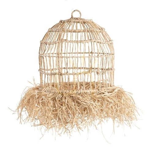 Verifica Abajur suspendat BAZAR BIZAR Casita S din iarbă mendong, natur 40 × 65 cm