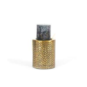 Suport lumânare Croco alamă BAZAR BIZAR aluminiu 13 cm small 1