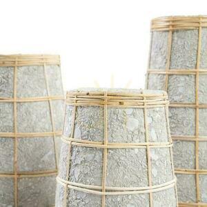 Vază BAZAR BIZAR Cutie M din teracotă și rafie, beton natural small 4