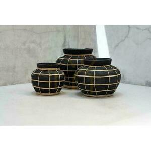 Vază BAZAR BIZAR The Belly negru-natural S 2 Vază BAZAR BIZAR The Belly negru-natural S small 2