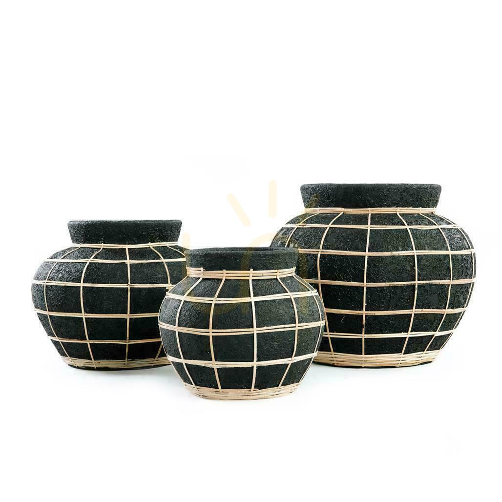 Afişa Vază BAZAR BIZAR The Belly negru-natural S Vază BAZAR BIZAR The Belly negru-natural S