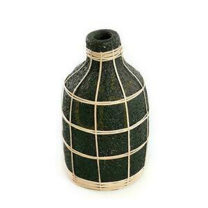 Vază BAZAR BIZAR Whoopy Terracotta Collection Negru Natural Teracotă Rattan L small 0