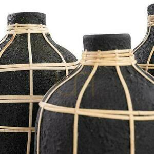 Vază BAZAR BIZAR Whoopy Negru Natural M teracotă rattan Terracotta Collection small 1