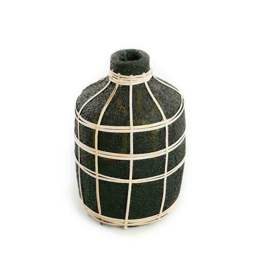 Verifica Vază BAZAR BIZAR Whoopy Negru Natural M teracotă rattan Terracotta Collection