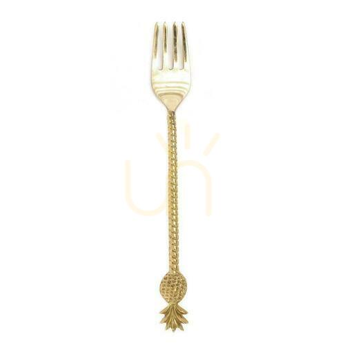 Verifica Furculiță pentru ananas BAZAR BIZAR din alamă aurie, 22 cm