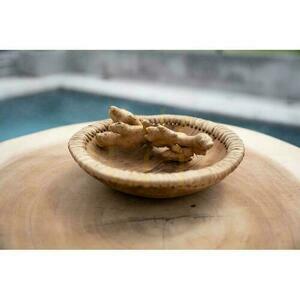 Bol decorativ BAZAR BIZAR Bowls natural lemn teak și piele L small 2