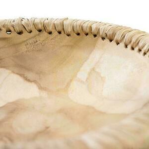 Bol decorativ BAZAR BIZAR Bowls natural lemn teak și piele L small 3