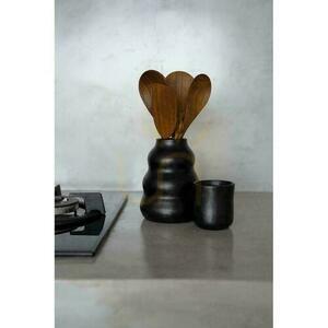 Vază neagră din teracotă BAZAR BIZAR Burned Collection 17 cm small 3