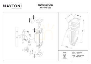 UNTER DEN LINDEN lampă de perete pentru exterior O578WL-02B IP54 Maytoni small 7