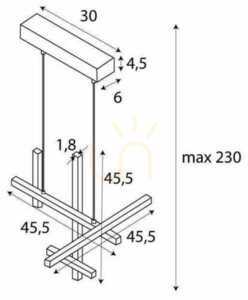 Lampă suspendată Max Light Soho P0546 LED grafit aluminiu 25 W 90 cm small 3