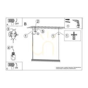 Lampă suspendată FARGE negru LED 4000K Thoro small 9