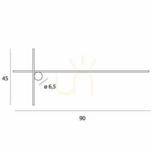 Aplica perete LED Max Light Arne W0370 negru 90 cm 15W 3000K IP44 2 Aplica perete LED Max Light Arne W0370 negru 90 cm 15W 3000K IP44 small 2