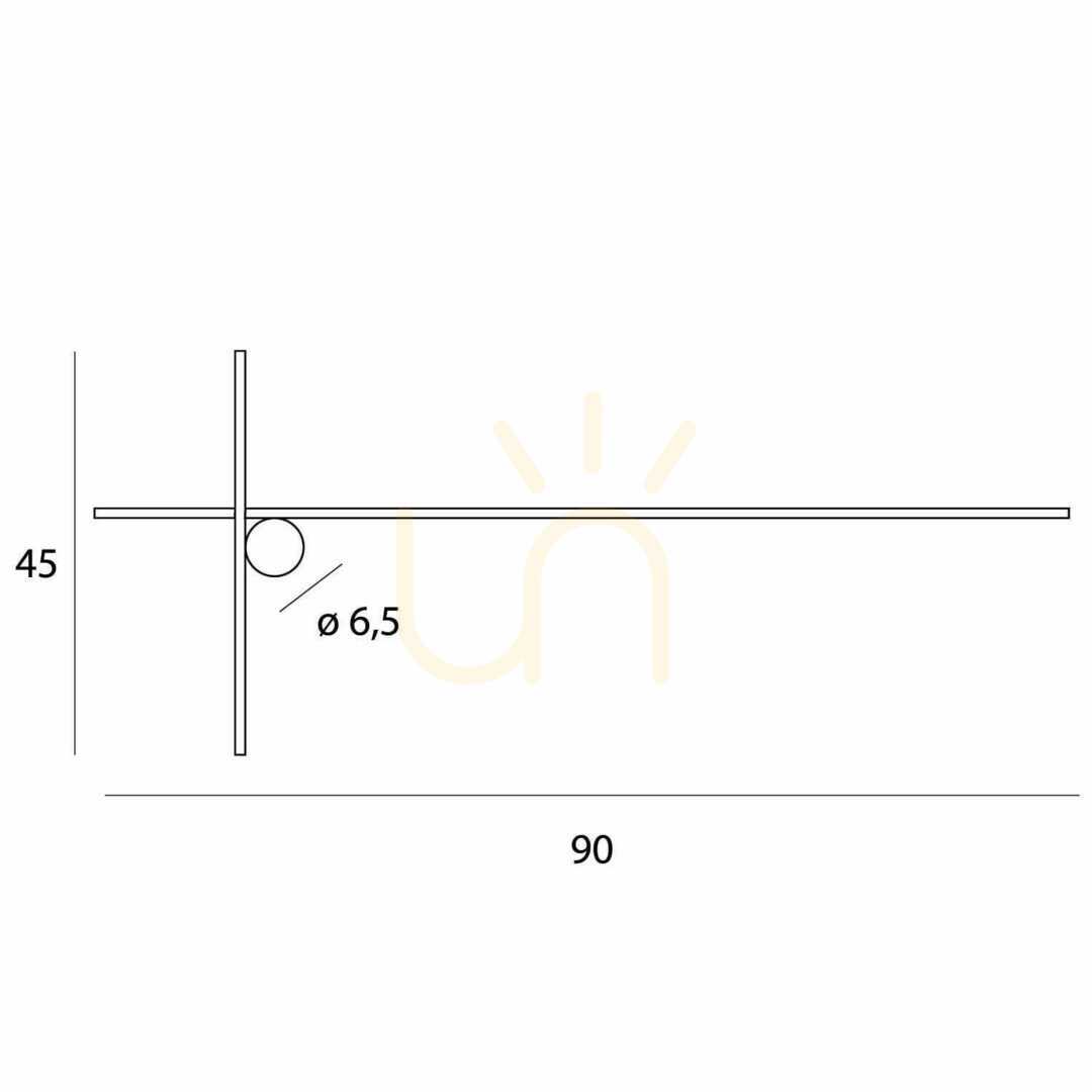 previzualizare Aplica perete LED Max Light Arne W0370 negru 90 cm 15W 3000K IP44 Aplica perete LED Max Light Arne W0370 negru 90 cm 15W 3000K IP44