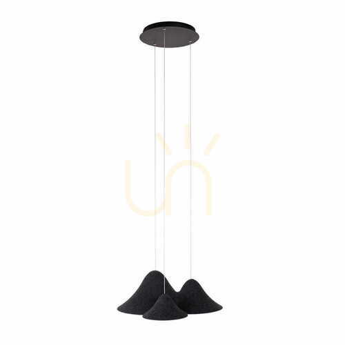 Verifica Lampă suspendată Max Light Bellmond P0565 negru-gri pâslă LED 21 W, 3 surse, 60 cm