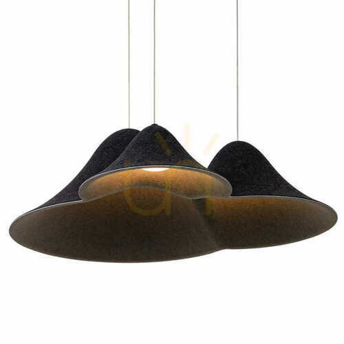 Verifica Lampă suspendată Max Light Bellmond P0565 negru gri 3x7W pâslă LED