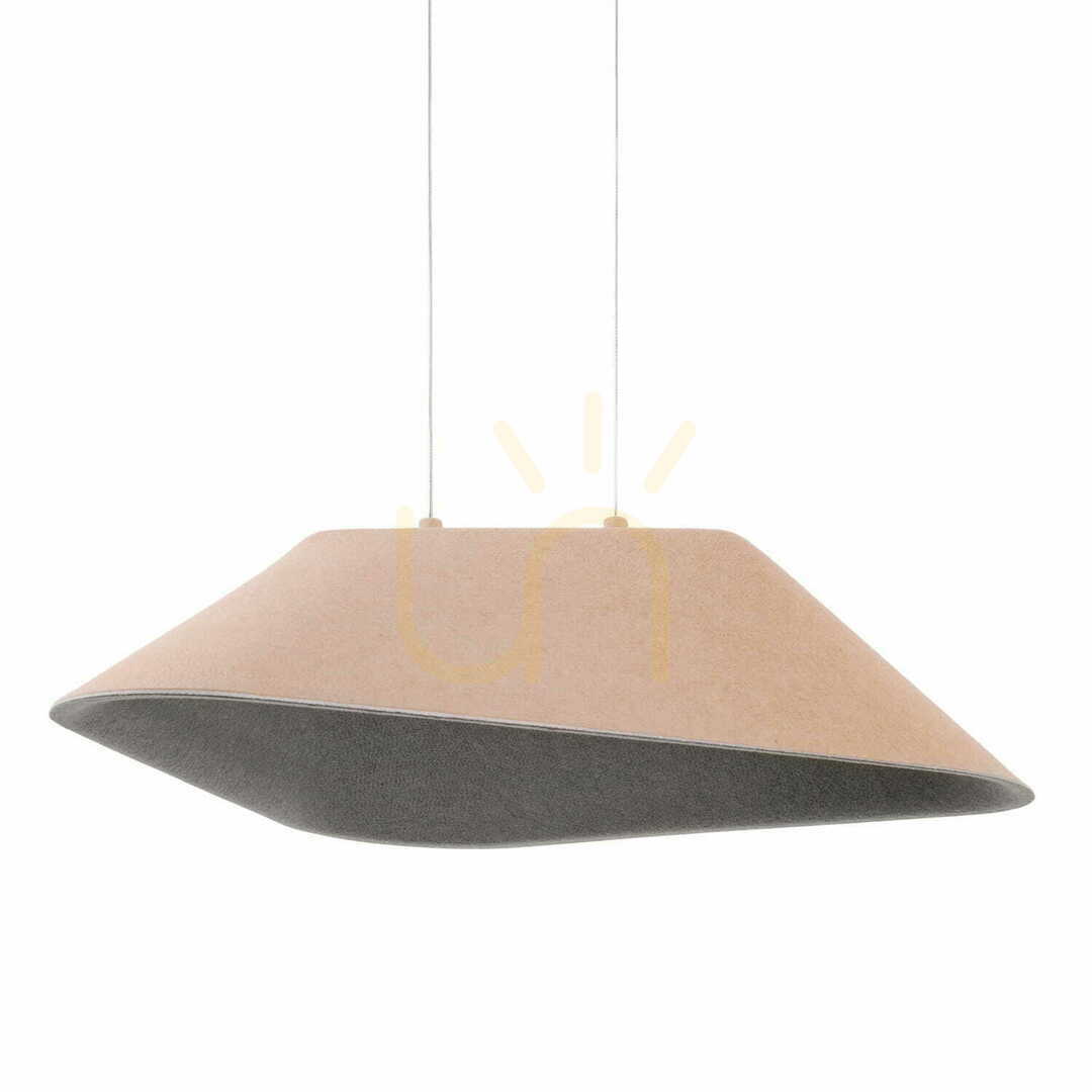 Pendelleuchte Max Light Carbon P0568 Creme Grau Filz 50 cm LED