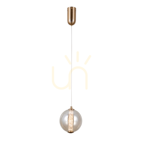 Verifica Pendul Italux Gold Butero LED Amber 15 cm 6W PND-34359-S-HBR-AMB
