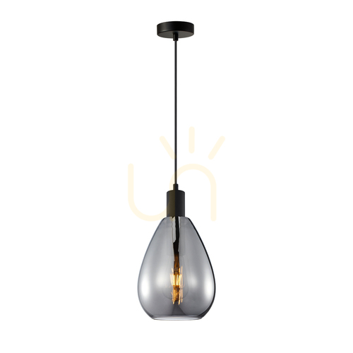 Verifica Pendul Italux Zulo E27 negru smoky metal sticla PND-27812-BK-SG