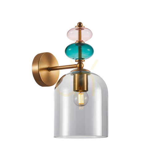 Verifica Lampă de perete Italux Busco aurie sticlă E27 WL-30263-1B-BRO-SG