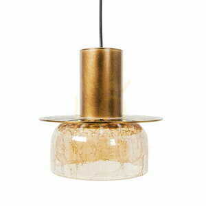 Lampa suspendată Max Light Signature P0601 alamă sticlă amber LED 3000K small 0