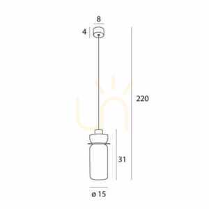 Lampa suspendată Max Light Signature P0602 alamă sticlă chihlimbar 3000K 3 Lampa suspendată Max Light Signature P0602 alamă sticlă chihlimbar 3000K small 3
