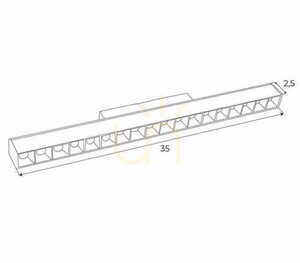 Spot pe șină magnetic Max Light MAX M0027N liniar LED 18W 3000K alb 35 cm small 2