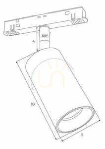 Spot pe sina Max Light MAX M0031N alb LED 9.4W 3000K 795 lm aluminiu small 3