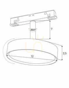 Spot magnetic pe sina Max Light MAX M0042Z LED Zigbee alb 12W 855 lm Ø12 cm small 3