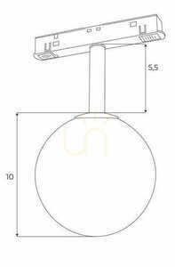 Spot pe șină magnetic Max Light MAX M0044N alb LED 5,4W 3000K 334 lm small 3