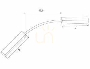 Conector alimentare unghiular magnetic sina Max Light MAX alb MA0020 small 1