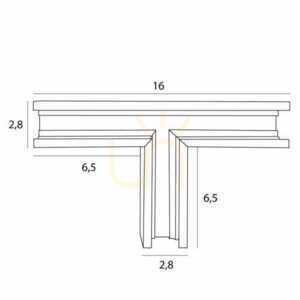 Conector magnetic T pentru șină Max Light MAX negru aluminiu MT0017 small 1