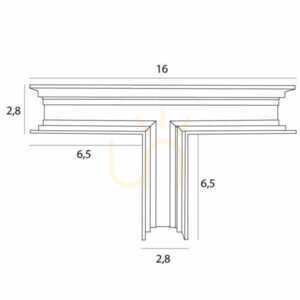 Conector T pentru șină magnetică Max Light MAX MT0015 negru 16 cm aluminiu small 1