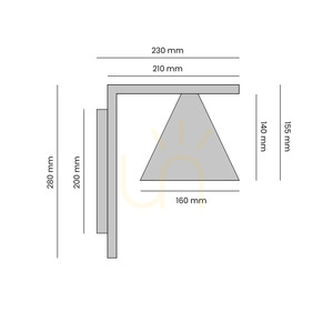 Lampă de perete Aldex Form neagră metalică 16 cm 1108C1 small 4