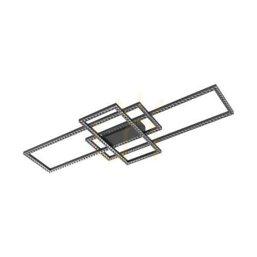 Verifica Plafonieră LED Zuma Line ERVI MX7907-3B-3BT, negru mat, 102,7 cm