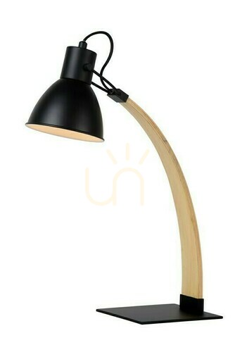 Verifica Lampă de birou Lucide CURF 03613/01/30 lemn negru E27 54 cm